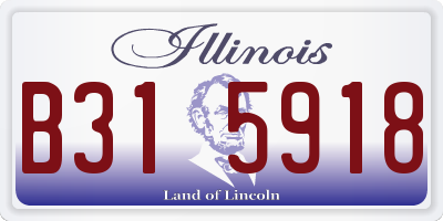 IL license plate B315918