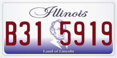 IL license plate B315919