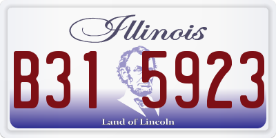 IL license plate B315923
