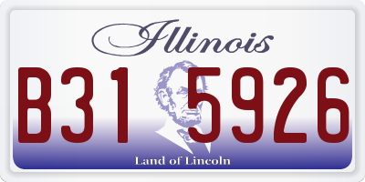 IL license plate B315926