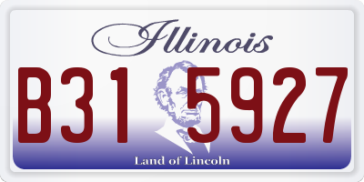 IL license plate B315927