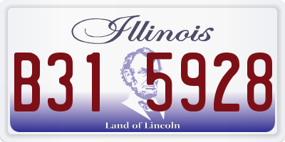 IL license plate B315928