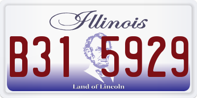 IL license plate B315929
