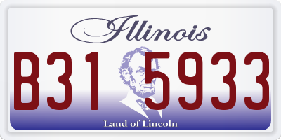 IL license plate B315933