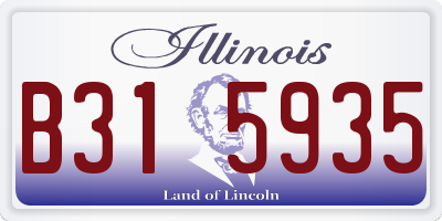IL license plate B315935