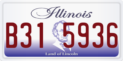 IL license plate B315936