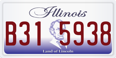 IL license plate B315938