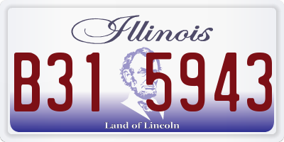 IL license plate B315943