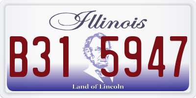 IL license plate B315947
