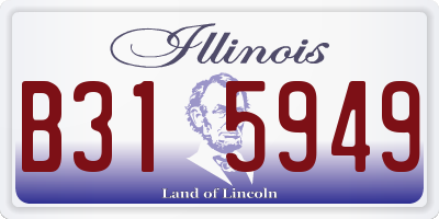 IL license plate B315949