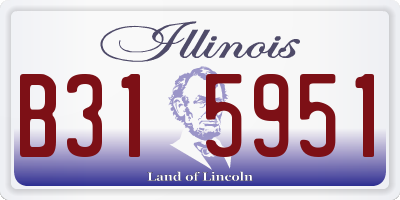 IL license plate B315951