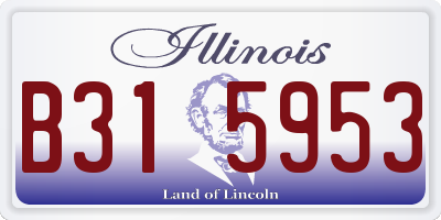 IL license plate B315953