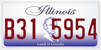 IL license plate B315954