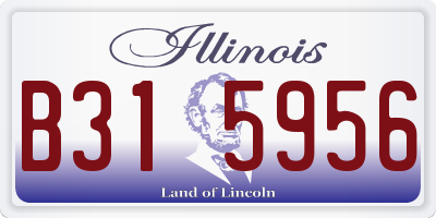 IL license plate B315956