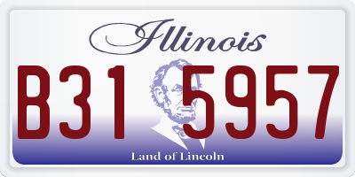 IL license plate B315957