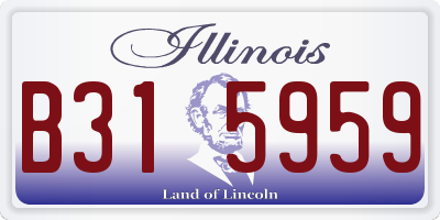 IL license plate B315959