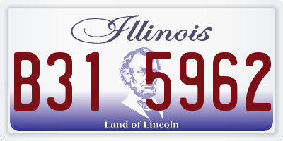 IL license plate B315962