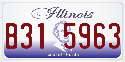 IL license plate B315963