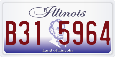 IL license plate B315964