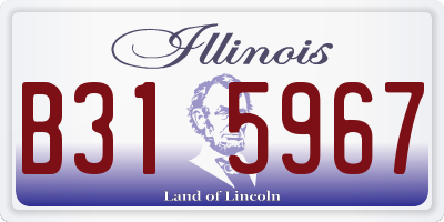 IL license plate B315967