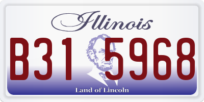 IL license plate B315968