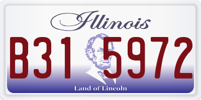 IL license plate B315972