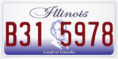 IL license plate B315978