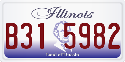 IL license plate B315982