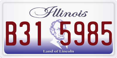 IL license plate B315985