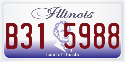 IL license plate B315988