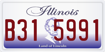 IL license plate B315991