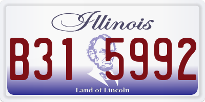 IL license plate B315992