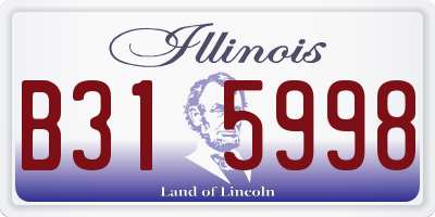 IL license plate B315998