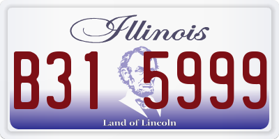IL license plate B315999