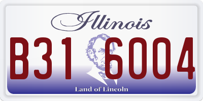 IL license plate B316004