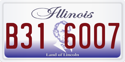 IL license plate B316007