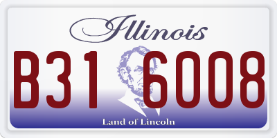 IL license plate B316008