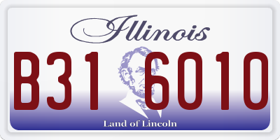 IL license plate B316010