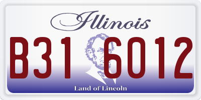 IL license plate B316012