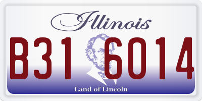 IL license plate B316014