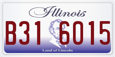 IL license plate B316015