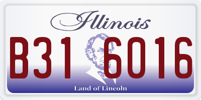 IL license plate B316016