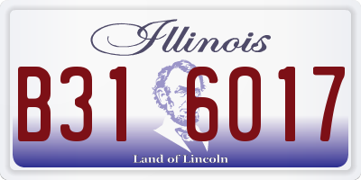IL license plate B316017