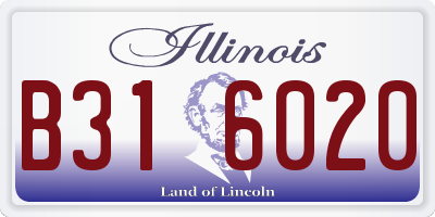 IL license plate B316020