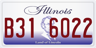 IL license plate B316022
