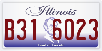 IL license plate B316023