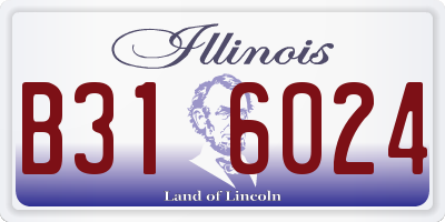 IL license plate B316024
