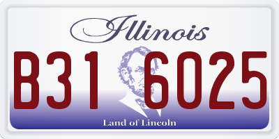 IL license plate B316025