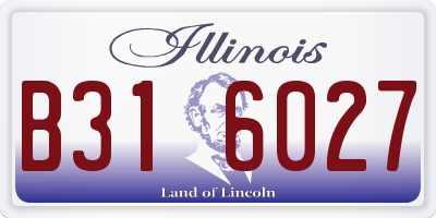 IL license plate B316027