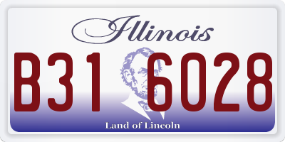 IL license plate B316028